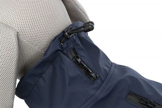 Trixie Husum Blue Waterproof / Windproof Dog Coat with 40cm Back Length