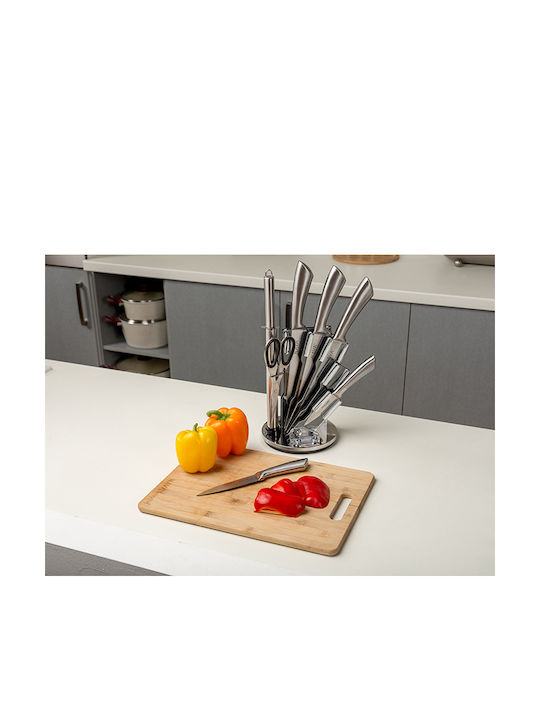 Nava Knife Set with Block from Stainless Steel
