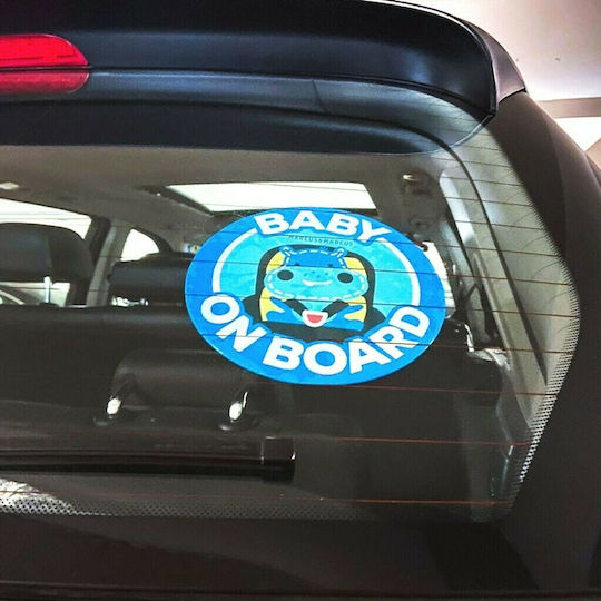 Marcus & Marcus Baby on Board Sign with Sticker Little Whale Pink