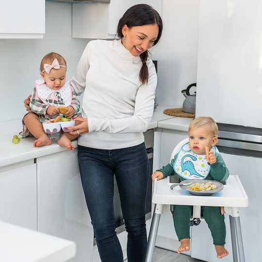 Babyono Babyono Kinderteller-Set Be Active aus Kunststoff Blau 2 Stück
