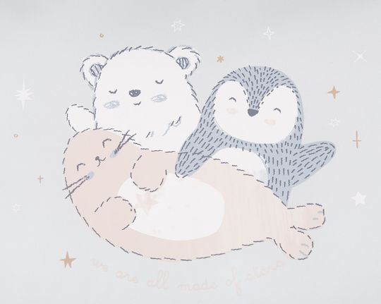 Kikka Boo Polar Friends Универсален Калъф за количка Син с плюшено покритие 95x48εκ.