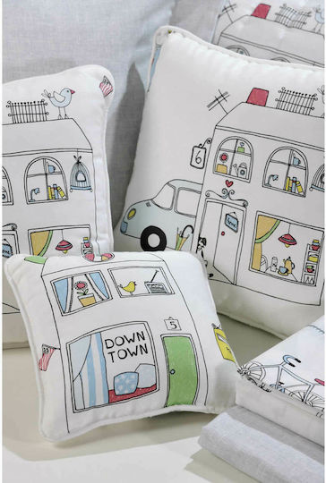 Down Town Home Kids Cotton Satin Pillowcase Set 52x75cm Blue