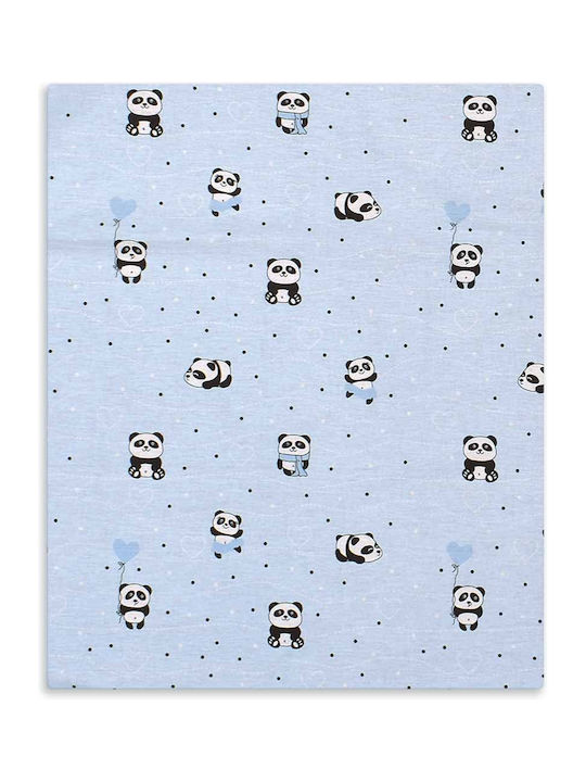 Dimcol Panda Față de pernă pentru bebeluși din 100% bumbac 110 Sky Blue 35x45cm