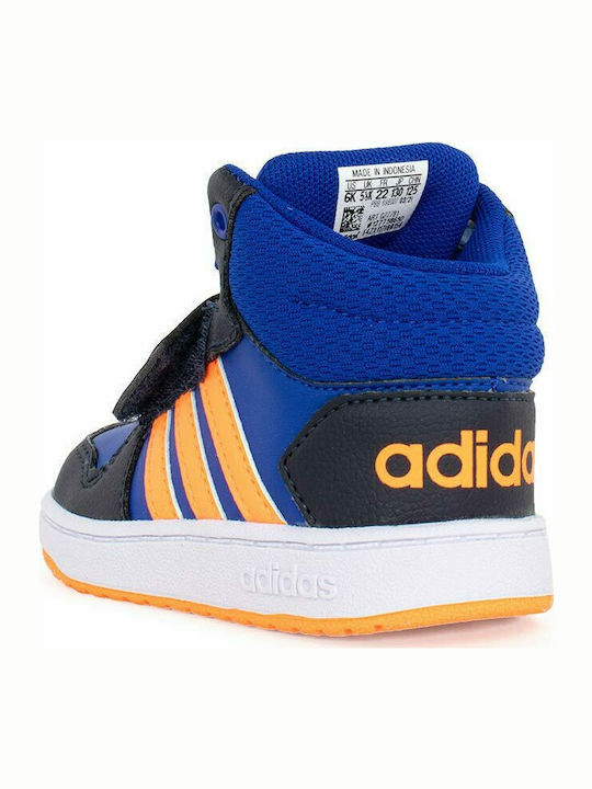 Hoops Hoops Mid 2.0 I Kids Sports Shoes Basketball with Laces Royal Blue / Screaming Orange / Legend Ink