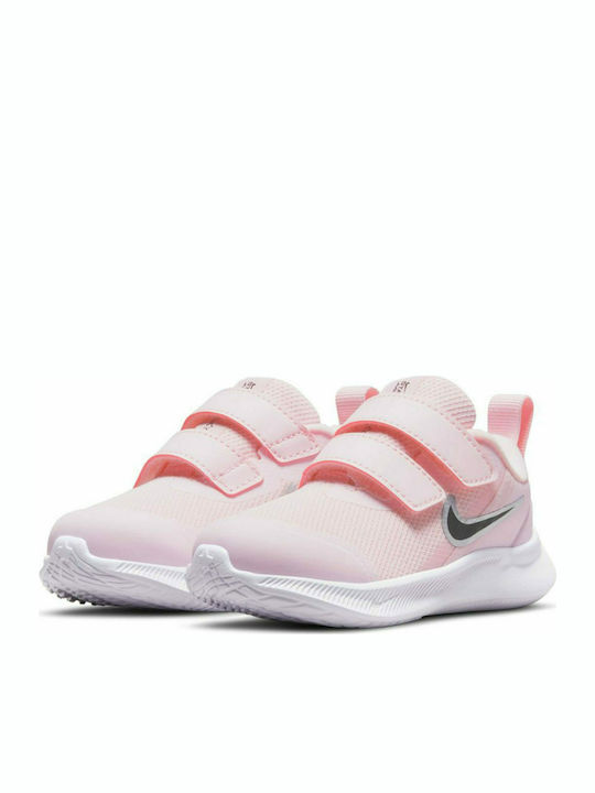 Star Runner Star Runner 3 Kids Sports Shoes Running with Hoop & Loop Closure Pink Foam / Black