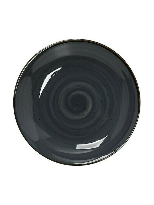 Espiel Terra Plate Soup Plates Porcelain Γκρι with Diameter 23.5cm 1pcs