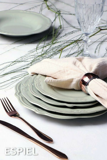 Espiel Tiffany Plate Soup Ceramic Physical with Diameter 24cm