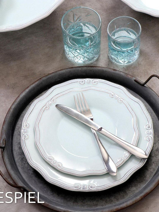 Espiel Tiffany Plate Soup Ceramic Blue with Diameter 24cm