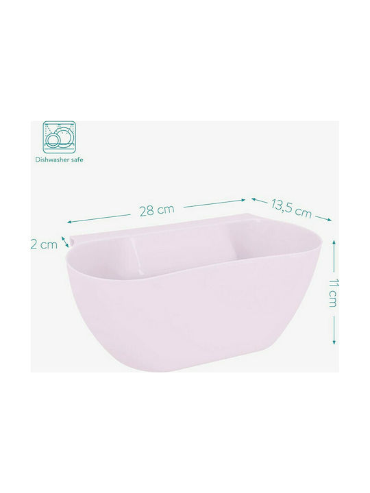 Navaris Waste Bin Waste Plastic White 29x12cm 1pcs