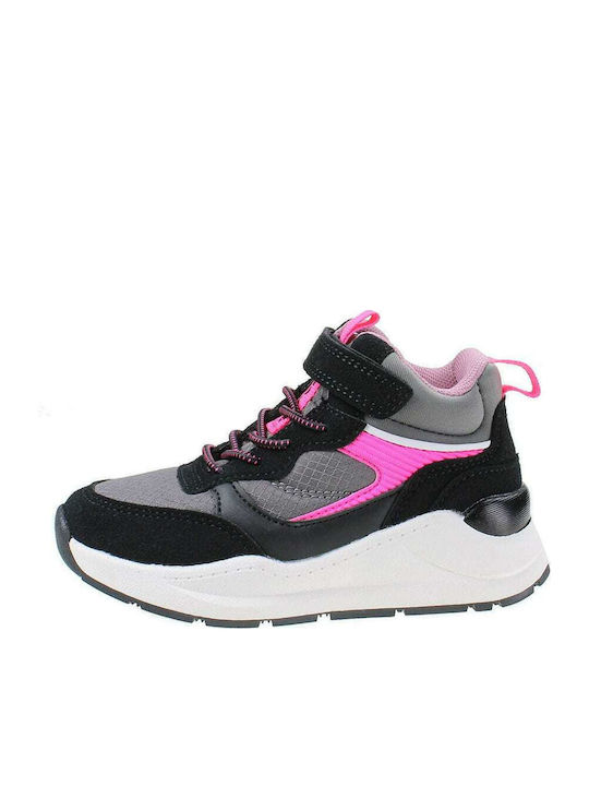 Παιδικά Sneakers High Ανατομικά με Σκρατς Γκρι