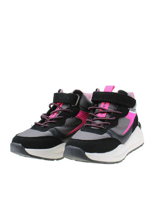 Παιδικά Sneakers High Ανατομικά με Σκρατς Γκρι