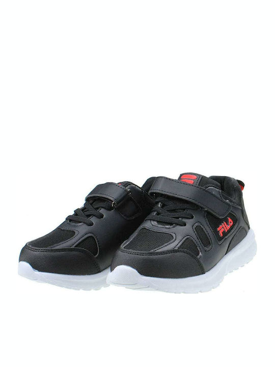 Comfort Strong 2 Παιδικά Sneakers με Σκρατς Μαύρα
