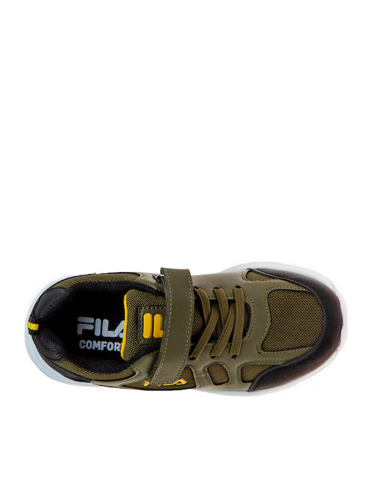 Comfort Strong 2 Παιδικά Sneakers με Σκρατς Χακί