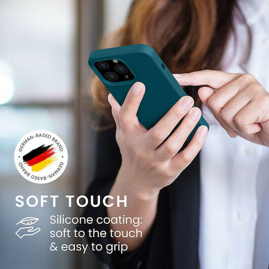 KWmobile Rubberized Umschlag Rückseite Silikon Petrol Matte (iPhone 13 Pro)