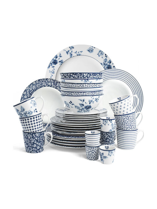 Laura Ashley Blueprints China Rose Dip Serving Bowl Round made of Porcelain Blueprints China Rose with Diameter 9cm