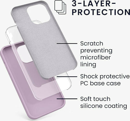 KWmobile Rubberized Back Cover Silicone Mauve (iPhone 13 Pro)