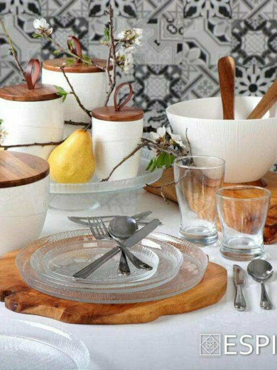Espiel Lutra Serving Platter Transparent with Diameter 33cm