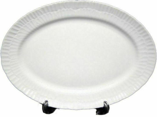 Oriana Ferelli PW2 Serving Platter Oval made of Porcelain White 25x25cm