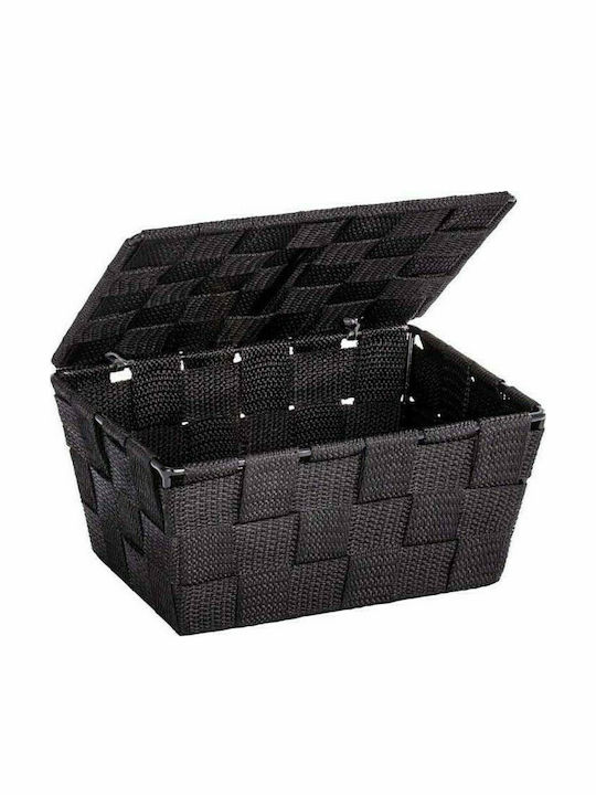 Wenko Storage Basket Plastic with Lid Black 19x14x10cm 1pcs