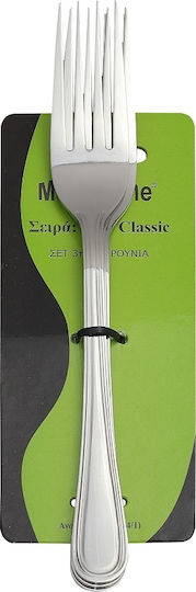 Max Home Inox Table Fork Set Silver New Classic 3pcs