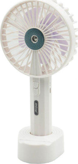 Andowl Q-F03 Ανεμιστηράκι Χειρός USB Επαναφορτιζόμενο Τιρκουάζ