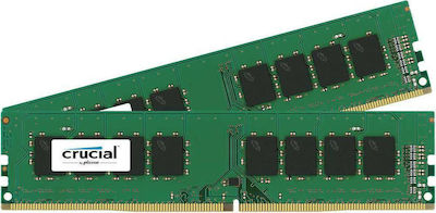 Crucial 8GB DDR4 RAM with 2 Modules (2x4GB) and 2400 Speed for Desktop