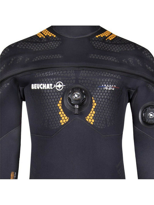 Beuchat Ice Pro Dry Ολόσωμη Στολή Κατάδυσης με Φερμουάρ Μαύρη 4mm