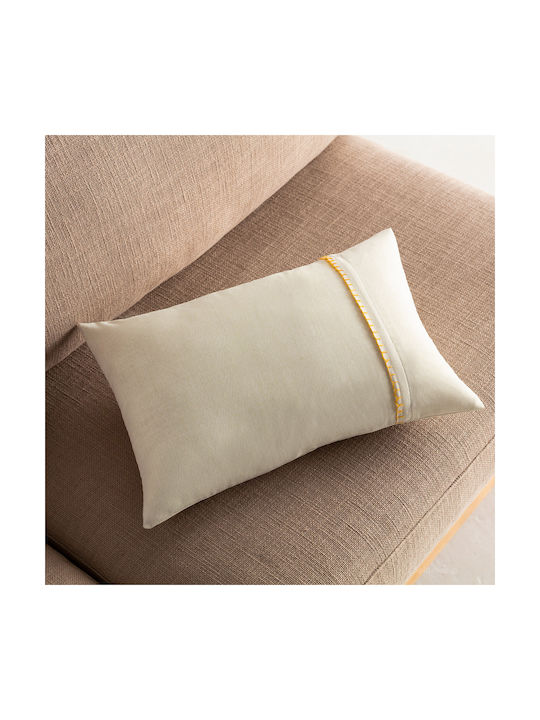 Gofis Home Decorative Pillow Case Chrome Offwhite/Mustard 930C/04 30x45cm. 20-05-930C/04