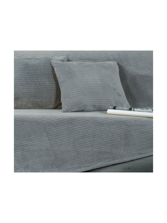 Nef-Nef Homeware Sofa Cushion Cameron Fleece Silver 45x45cm. 026975