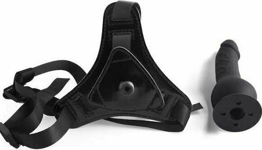 Toyz4lovers Real Safe Naughty Games Stap-On Harness with Dildo 14cm in Black Color
