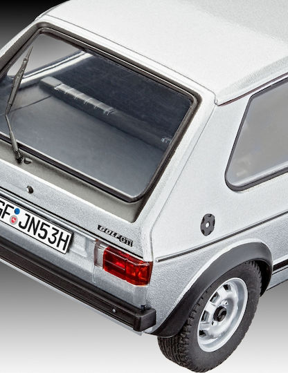 Revell Volkswagen Golf 1 GTI Modeling Figure Car Silver 121 Pieces in Scale 1:24 15.4x6.2cm.