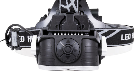 GloboStar Rechargeable Headlamp LED IP65 with Maximum Brightness 2500lm XML2-T6 Chip 25 Watt Black