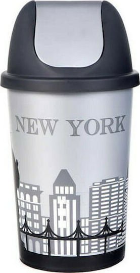 Homeplast New York Κάδος Απορριμμάτων Πλαστικός Μαύρος 50lt