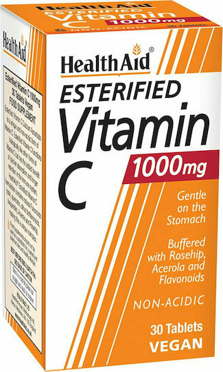 Health Aid Esterified Vitamin C Vitamin for Immune System Boost, Skin & Antioxidant Action 1000mg 30 x 1 tablets 30pcs