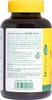 Nature's Plus Vitamin D3 for Immune System Boost & Bone Health 1000iu 90 chewable tabs