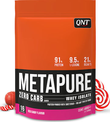 QNT Metapure Zero Carb Whey Isolate cu Aromă de Bomboane roșii 480gr