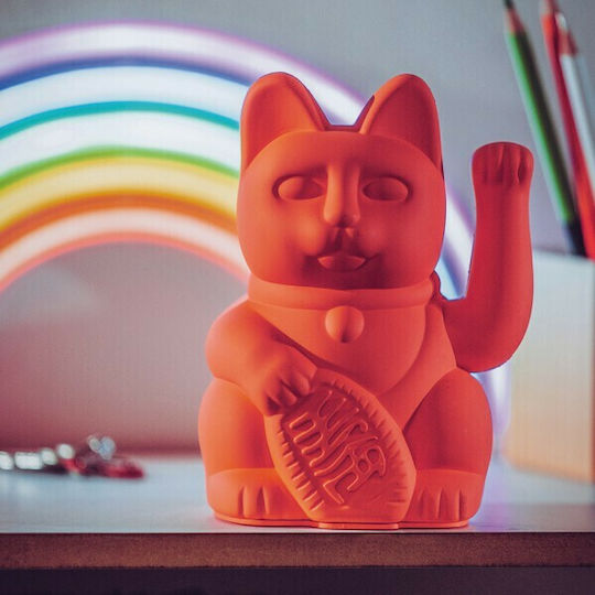 Donkey Διακοσμητική Γάτα από Πλαστικό Lucky Cat Maneki Pink 10.5x8.5x15cm