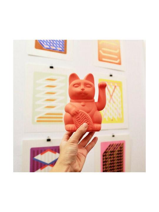 Donkey Decorative Cat made of Plastic Lucky Cat Maneki in Pink 10.5x8.5x15cm 1pcs