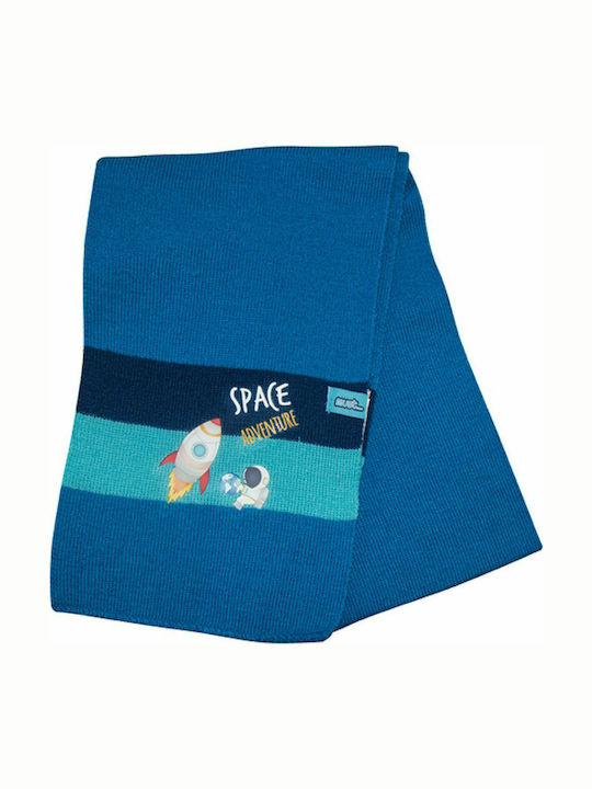 Kids Beanie Set with Scarf & Gloves Knitted Blue 2