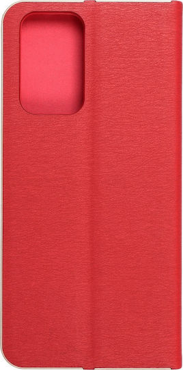 Forcell Luna Gold Книга Изкуствена кожа Червен (Redmi Note 10 Pro)