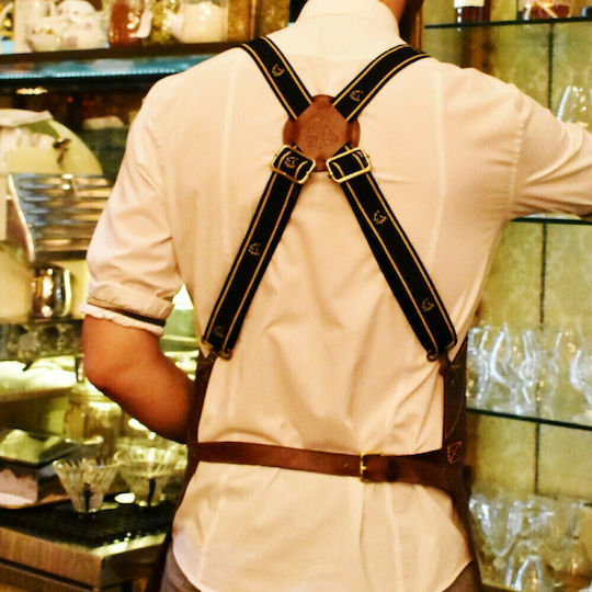 Tips Șorț Barista / Barman Corp întreg Tips Burgundy