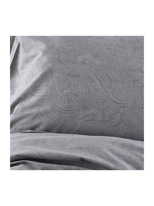 Rythmos Duvet Cover Set Cotton Queen with 2 Pillowcases 225x250 Charisma Grey