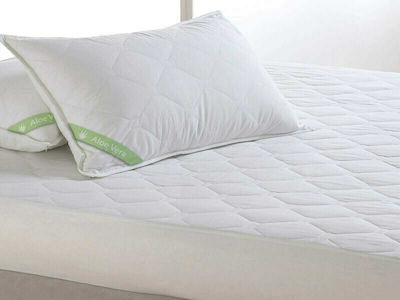 Palamaiki Single Quilted Mattress Cover Fitted Microfiber White 100x200cm