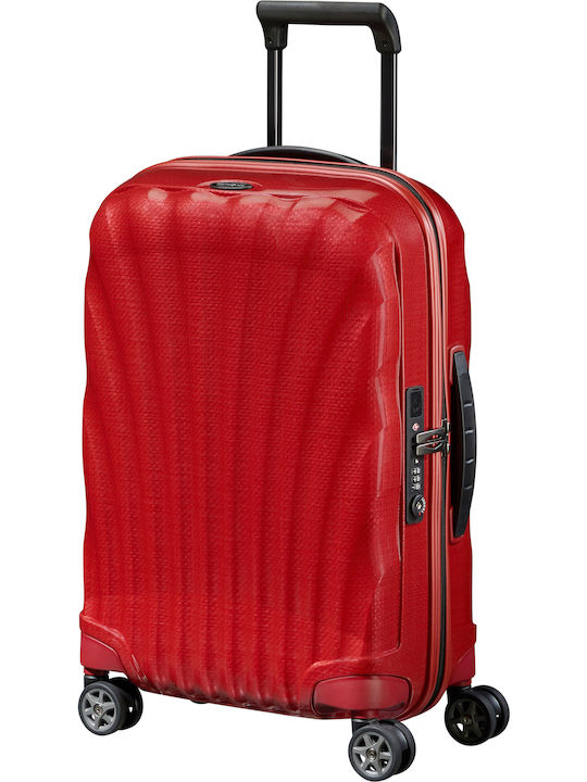 Samsonite C-LITE Куфар За Пътуване Кабинен Твърд Червен С 4 Колела Височина 55см