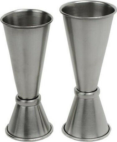 Karni Διπλή Μεζούρα Ποτών με Χωρητικότητα 25/50ml Inox