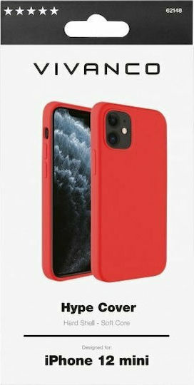 Vivanco Hype Cover Umschlag Rückseite Silikon Rot (iPhone 12 mini)
