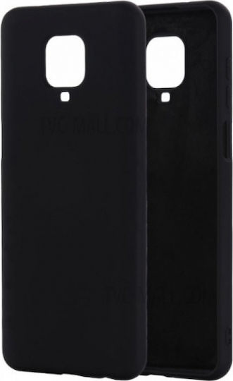 Senso Liquid Back Cover Σιλικόνης Μαύρο (Redmi Note 9S / 9 Pro / 9 Pro Max)