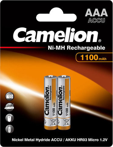 Camelion Rechargeable Battery AAA Ni-MH 1100mAh 1.2V 2pcs