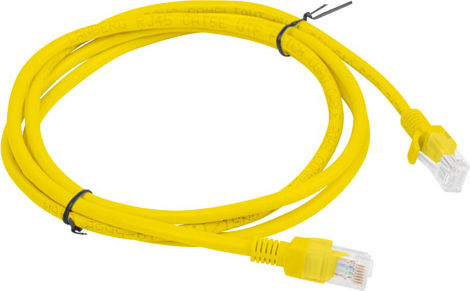 Lanberg U/UTP Cat.5e Ethernet Network Cable 1.5m Yellow 1pcs