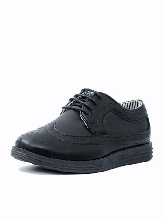 IQ Shoes Παιδικά Μοκασίνια για Αγόρι Μαύρα 130